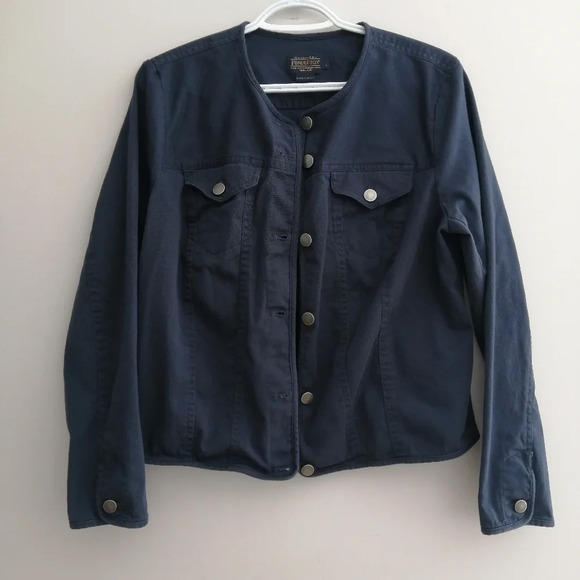 Pendleton Cotton Twill Laguna Utility Button Up Navy Jacket Military Style Large - Picture 4 of 16